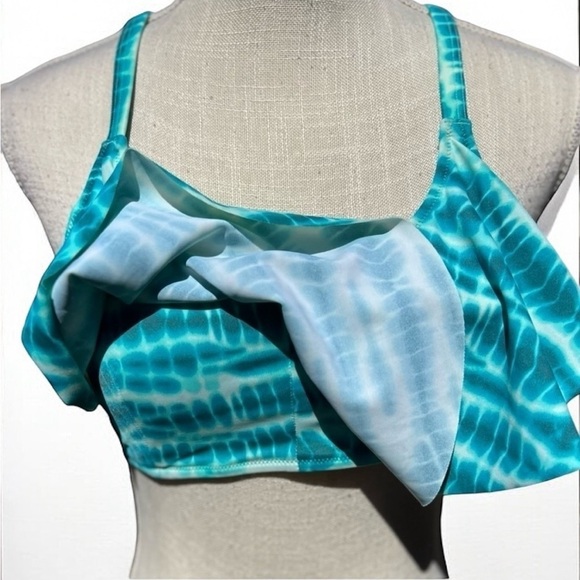 🌻PINK Victoria’s Secret Turquoise Tie Dye Bikini Top Size Large - Picture 5 of 10